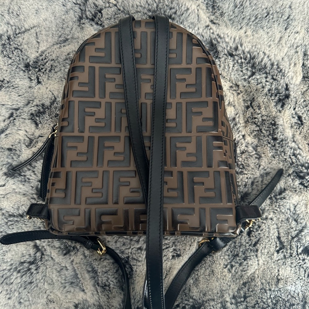 Fendi Mini Brown Leather Backpack, Perfect Condit… - image 8